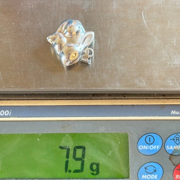 VTG Sterling Silver 925 Bunny Rabbit Puffed Design Pendant Size 1" Length - Picture 14 of 14